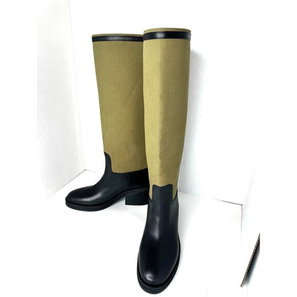 Jimmy Choo Black / green Yasmin Mixed Media Knee High Boot (Women) size 39.5 - Picture 11 of 13